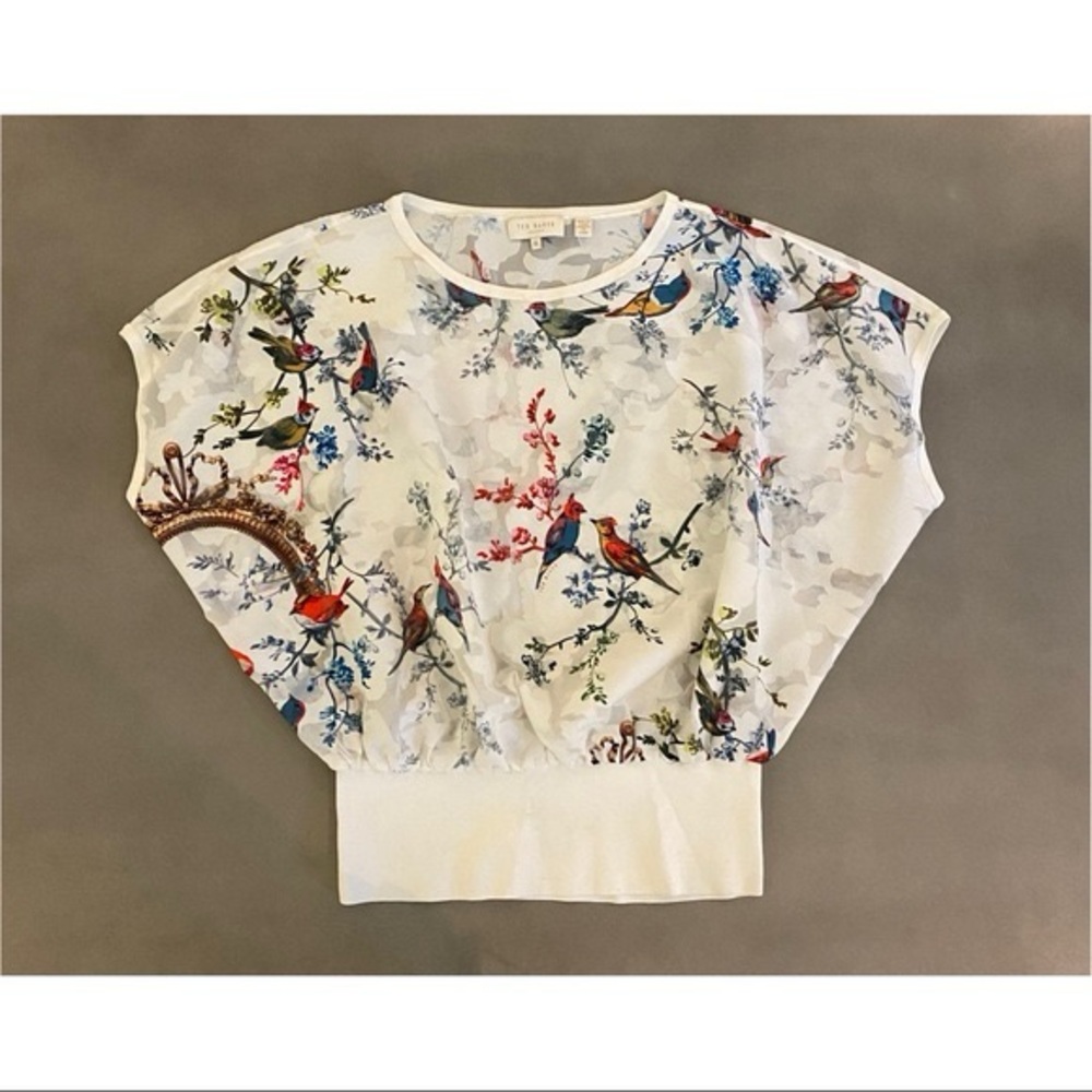 Ted Baker London Floral Dolman Sleeve Blouse
